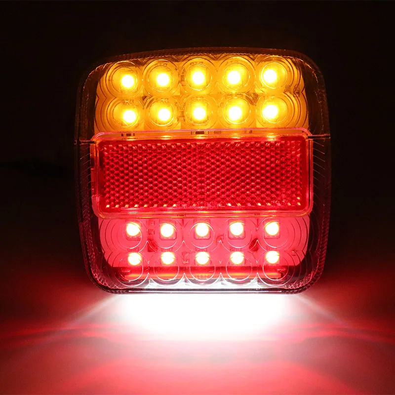 2 шт. 12V грузовик с прицепом караван 26LED хвост светильник задний фонарь сигнала поворота Стоп-сигнал 6LED номерной знак светильник пикап заднего хода