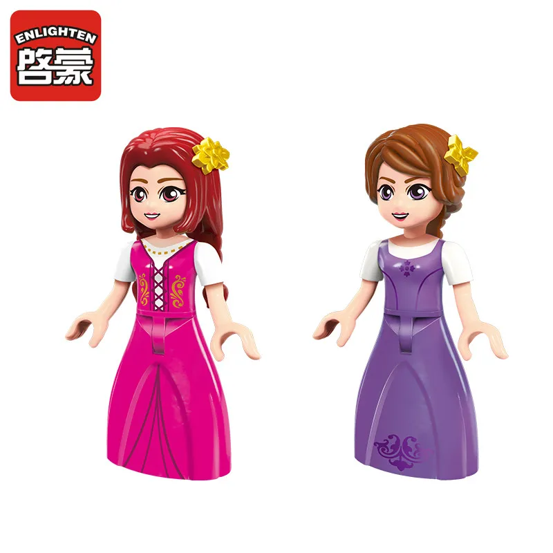 

Enlighten Building Block Girls Princess Leah Rainbow Windmill Square 2 Figures 209pcs Educational Bricks Toy-No Box