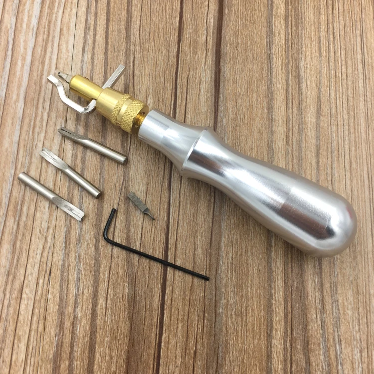 6 в 1 Профессиональный Нержавеющая сталь Изделия из кожи регулируемый кожаный