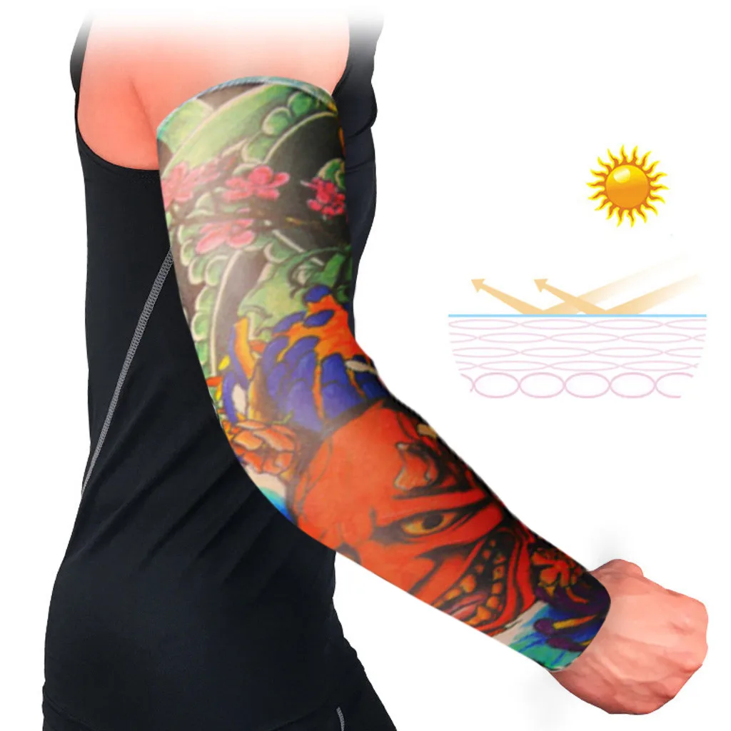 JAYCOSIN Street Wind Tattoo 1 шт. рукав на руку воздухопроницаемый противоскользящий манжет
