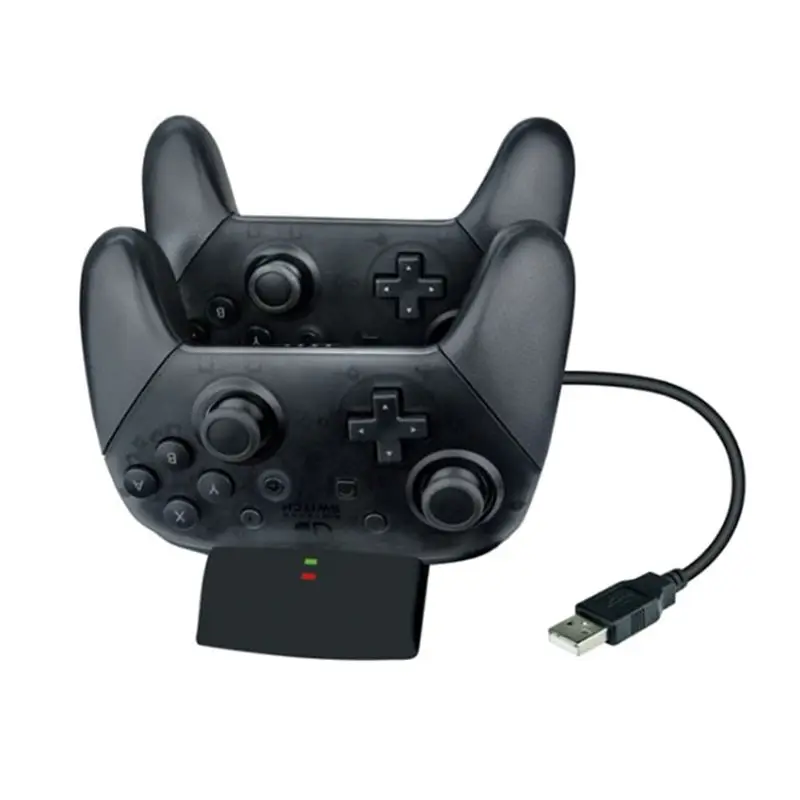 Portable Charging Station Fast Joystick Dual Dock Charger Handle Holder Controller with LED Indicator for Switch Pro Game Parts |