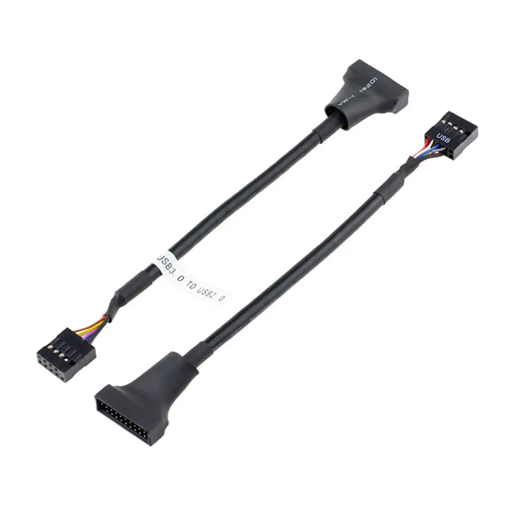 20-контактный разъем USB 3 0 Мама на 9-Контактный 2 папа адаптер конвертер провод