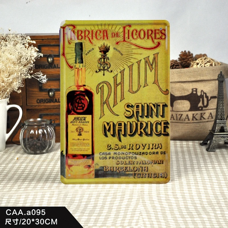 RHUM SAINT MAURICE винтажные оловянные вывески подарок для паба настенная живопись