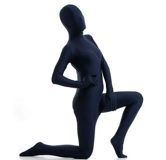 Соблазнительный комбинезон Zentai из спандекса боди с длинным рукавом и повязкой на