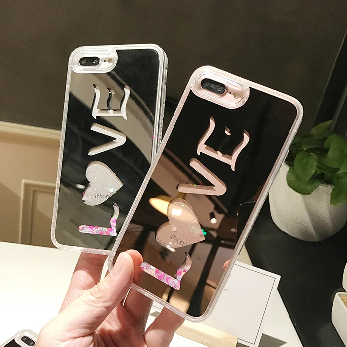 Luxury girl Dream Mirror Liquid Quicksand Phone Case For iPhone X 7 8 plus Woman Stars Dynamic iphone 6s 6 Plus |