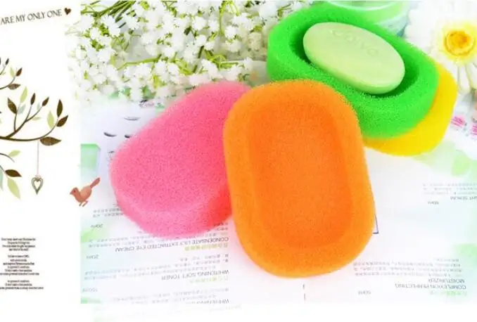 Самая низкая цена губка для ванной мыльница Коробка Чехол Контейнер дома