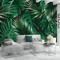 custom any size green leaf mural wall papers home decor living room bedroom tv background 3d photo wallpaper papel de parede