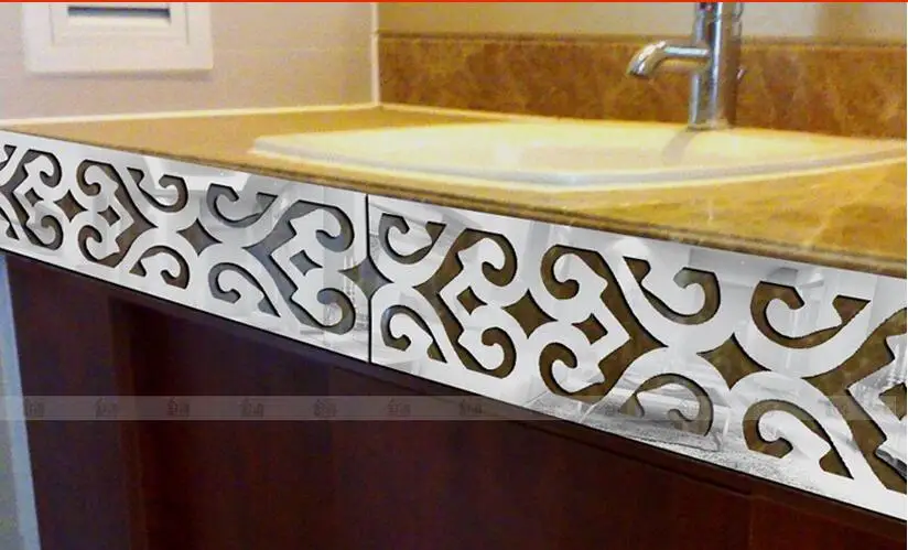 5 шт./лот трехмерные акриловые зеркальные настенные наклейки подвесной потолок