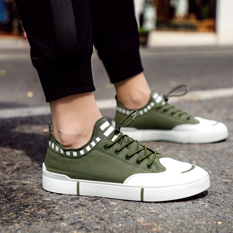 Мужские вулканизированные повседневные новые летние кроссовки парусиновая