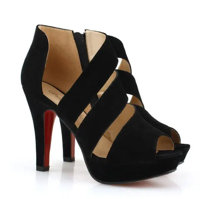 Популярные сандалии женские летние гладиаторы на высоком каблуке с открытым