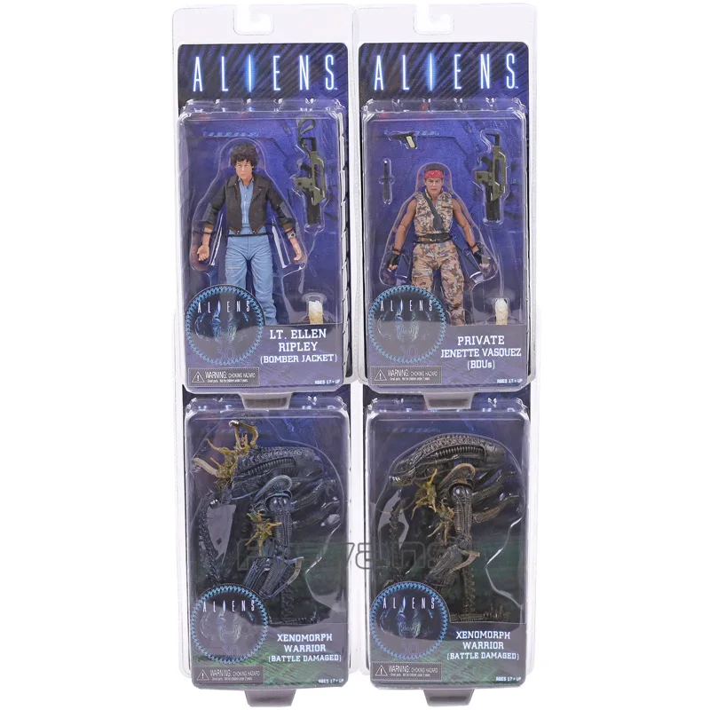 

Инопланетянин NECA LT. Эллен Рипли Private Jenette Васкес Xenomorph Воин ПВХ фигурка коллекционная игрушка 4 стиля