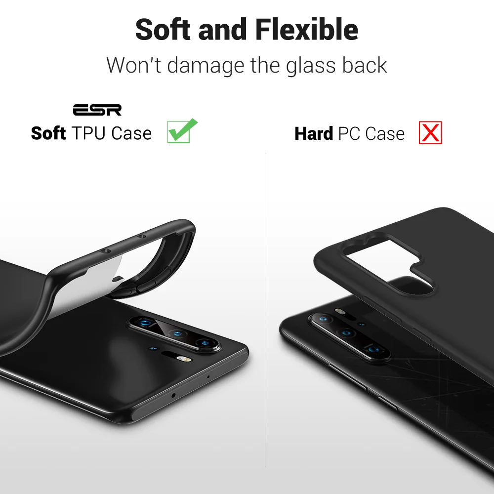 Чехол ESR для Huawei P30 Pro мягкий ТПУ бампер задняя крышка ультратонкий ударопрочный