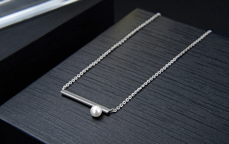ORSA JEWELS Новое поступление бар& подвеска из перламутровой жемчужины ожерелье для женщин 925 серебро ожерелье модные вечерние ювелирные изделия SN152