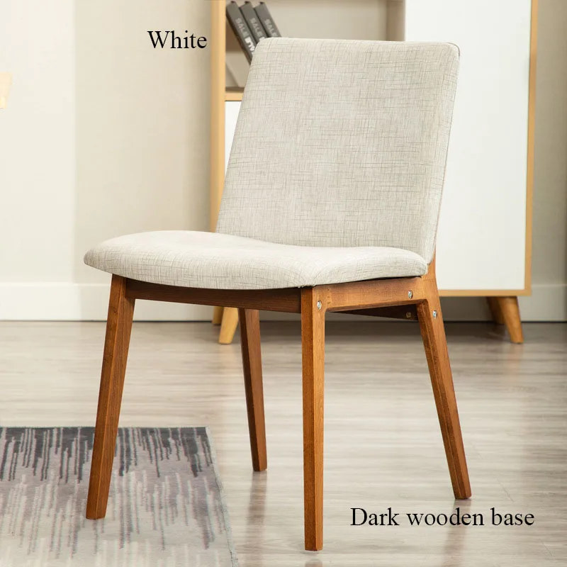 Dark wood White Мебель для дома в скандинавском стиле, минималистичное кресло для спальни, кабинета, стул из твердой древесины, спинка для офиса, ресторана, встречи, кофе, отеля, столовой, современные стулья - Цвет: Dark wood White