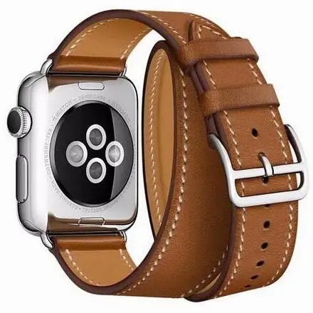 Двойной кожаный ремешок петля для iwatch Apple Watch 38 мм 42 40 44 серия 4 2 3 1 beltseries 5|Ремешки