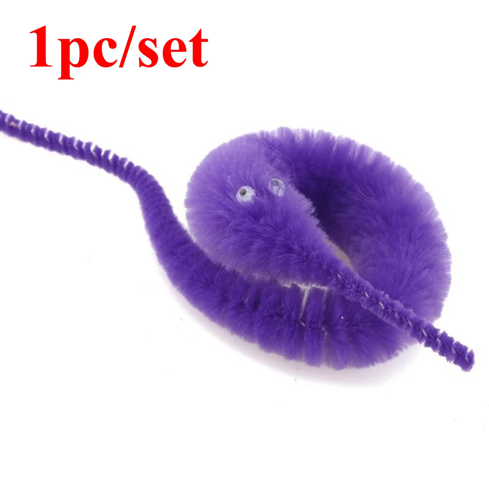 Фиолетовый 10/6/1 pcs Funny Toys Magic Trick Twisty Fuzzy Worm Kids Cartoon Animals Toys Bile Pussy Mr Fuzzy Street Dolls Blister Card - Цвет: Фиолетовый