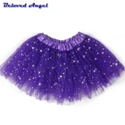 2019 г. Шифоновая юбки-пачки для маленьких девочек, юбка-американка детская сетчатая юбка-пачка принцессы с блестками и звездами, 3-слойная Тюлевая юбка для танцев, От 2 до 8 лет
