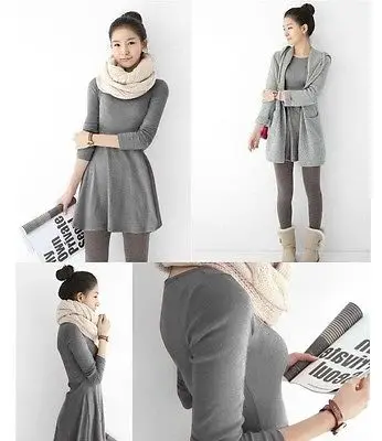 2017 Женская одежда женское теплое повседневвечерние платье с длинным рукавом