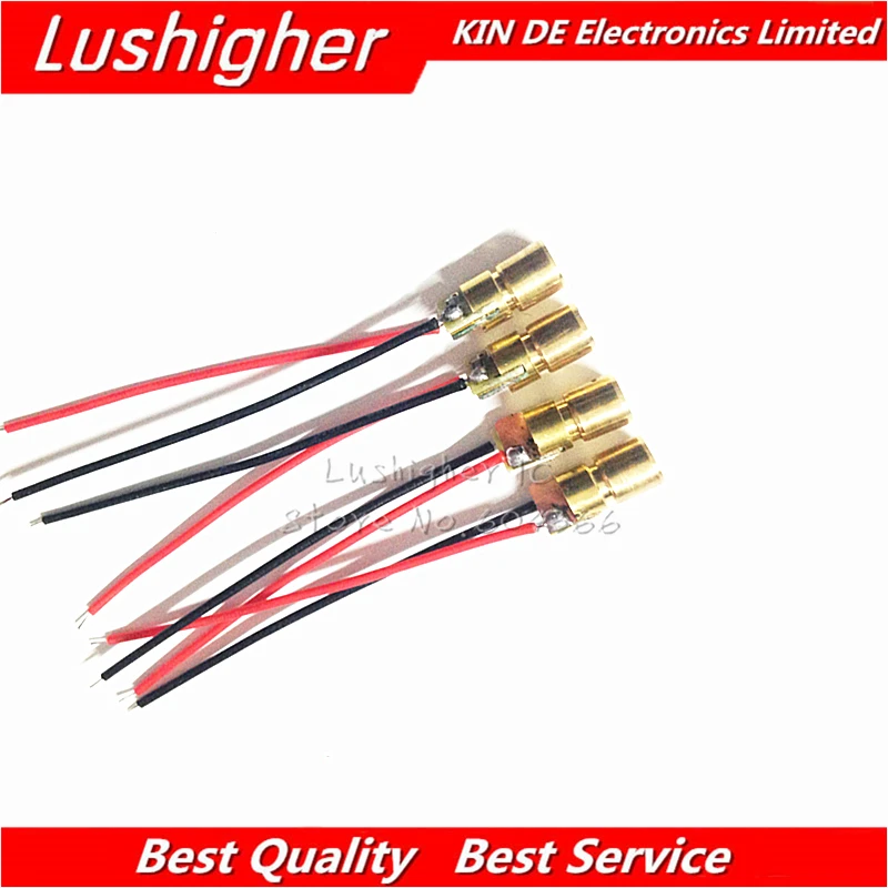 

100PCS 3V 650nm 5mW Adjustable Laser Dot Diode Module Red Copper Head Laser Pointer