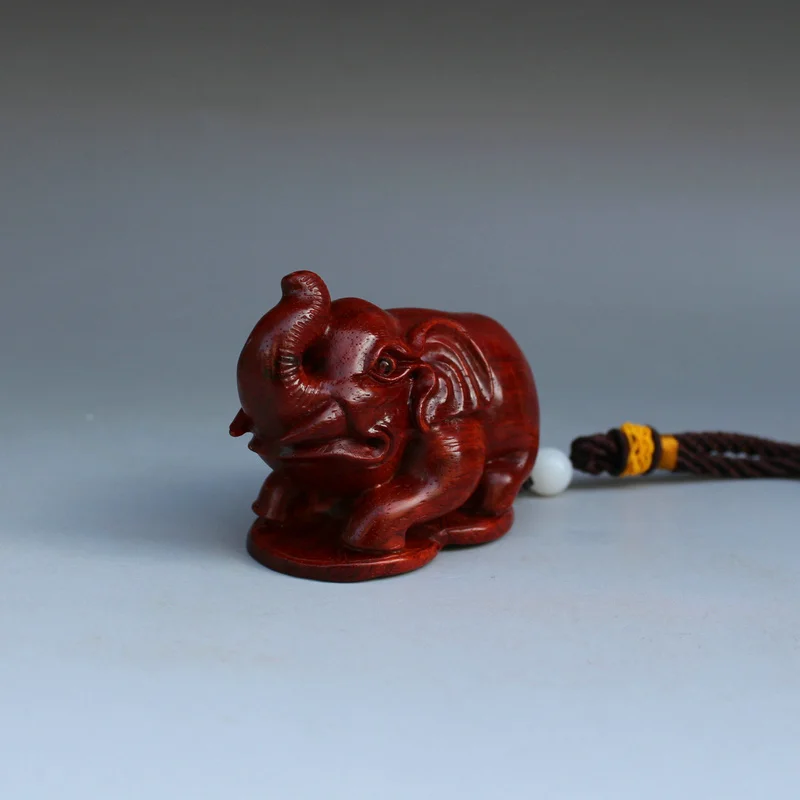 Lobular Красное сандаловое дерево Слоны ручная игра штуки красное