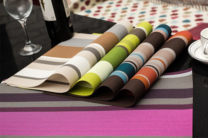 

30*45cm Continental Simple Rectangular Fashion Waterproof Insulation Pad PVC Table Mat Plate Mats Bowls Mat