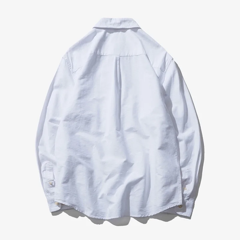 Mens Long Sleeve Solid Oxford платье рубашка с левый нагрудный карман высококачественный