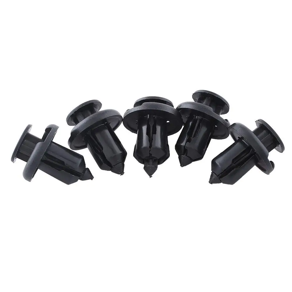 100Pcs Black Plastic Rivets Retainer Clips Car Fender Fits For Honda AUDI | Автомобили и мотоциклы