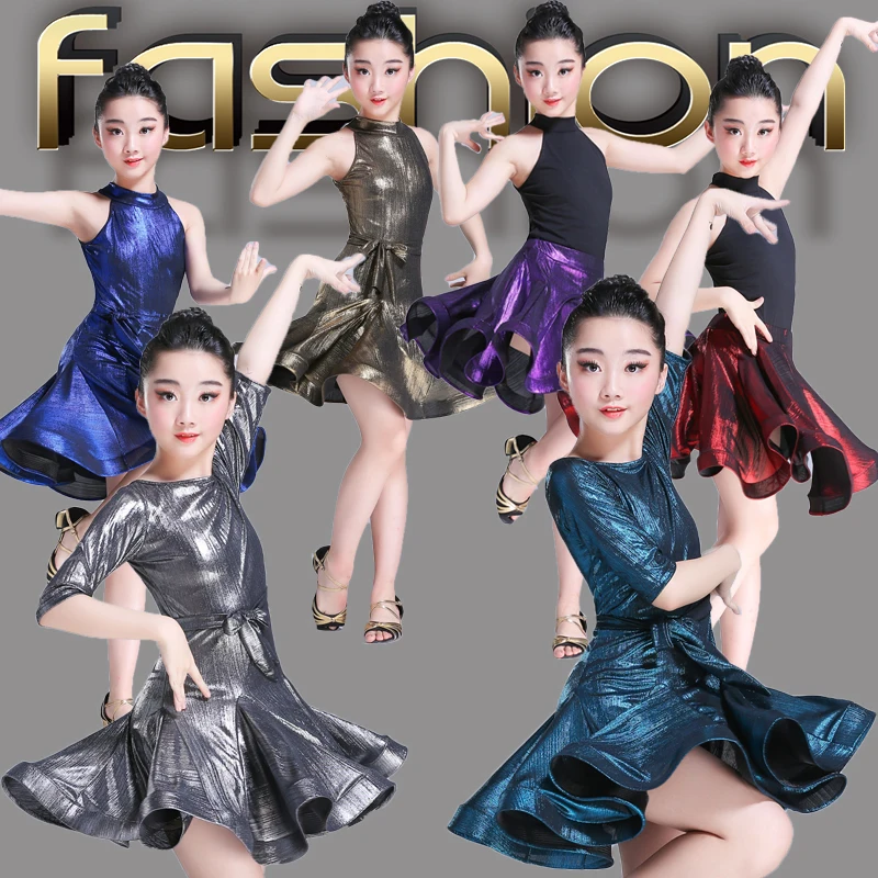 Children's Latin dance skirt children's costumes practice rules clothes | Тематическая одежда и униформа