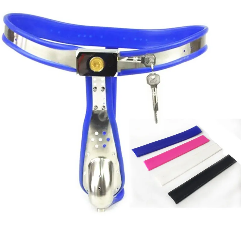 

Male Chastity Belts Stainless Steel Chastity Pants Slave Bondage Fetish Lockable Penis Restraint Device Sex for Men Gay G7-4-62