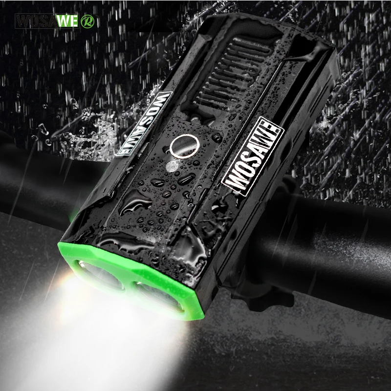 WOSAWE светодиодный перезаряжаемый велосипедный фонарь USB двойная лампа фара для
