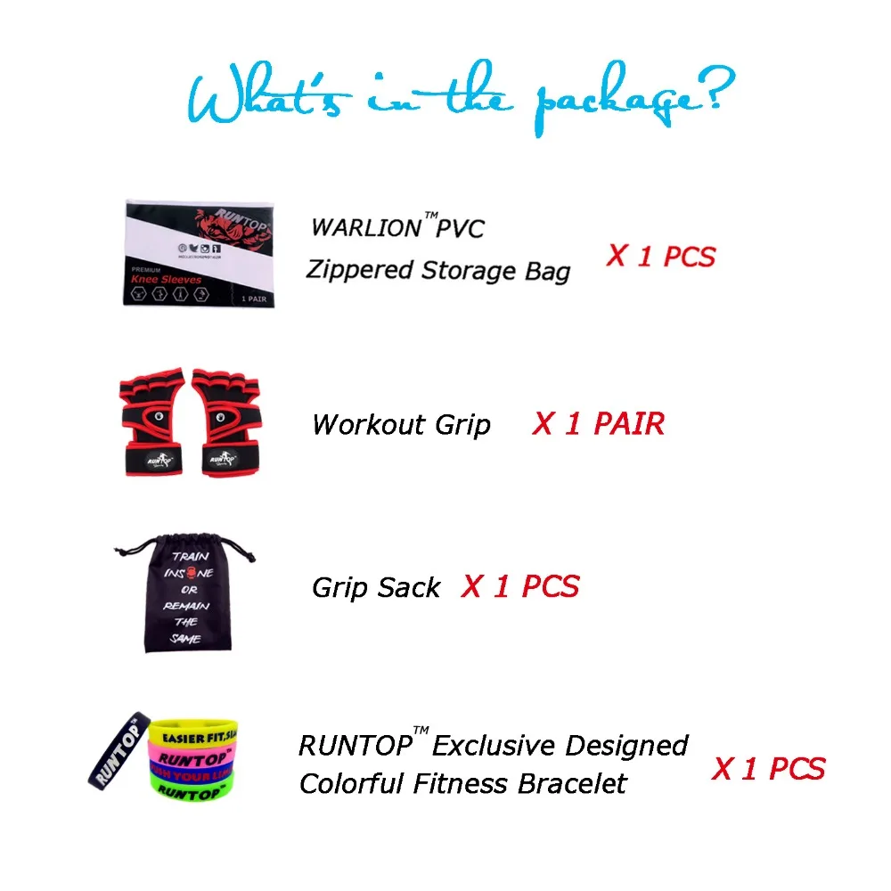 RUNTOP Crossfit WODS хват тренировочный перчатки коврик для запястья повязка Поддержка тренировки фитнес тяжелая атлетика Powerlifting тренажерный зал для мужчин и женщин