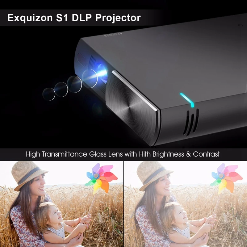 S1 Dlp мини портативный проектор домашний кинотеатр 5200 мАч встроенный аккумулятор синхронизация проводной дисплей для 1080P Hd с Hdmi проекты аксессуар