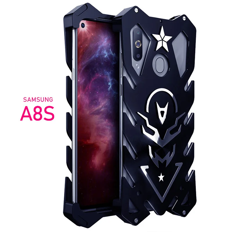 Для Samsung Galaxy A8S бронированный металлический алюминиевый Прочный чехол-бампер