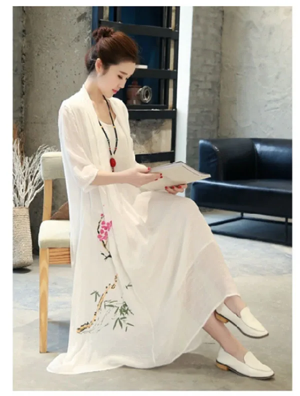 2017 женское летнее повседневное вечернее платье из хлопка и льна с коротким