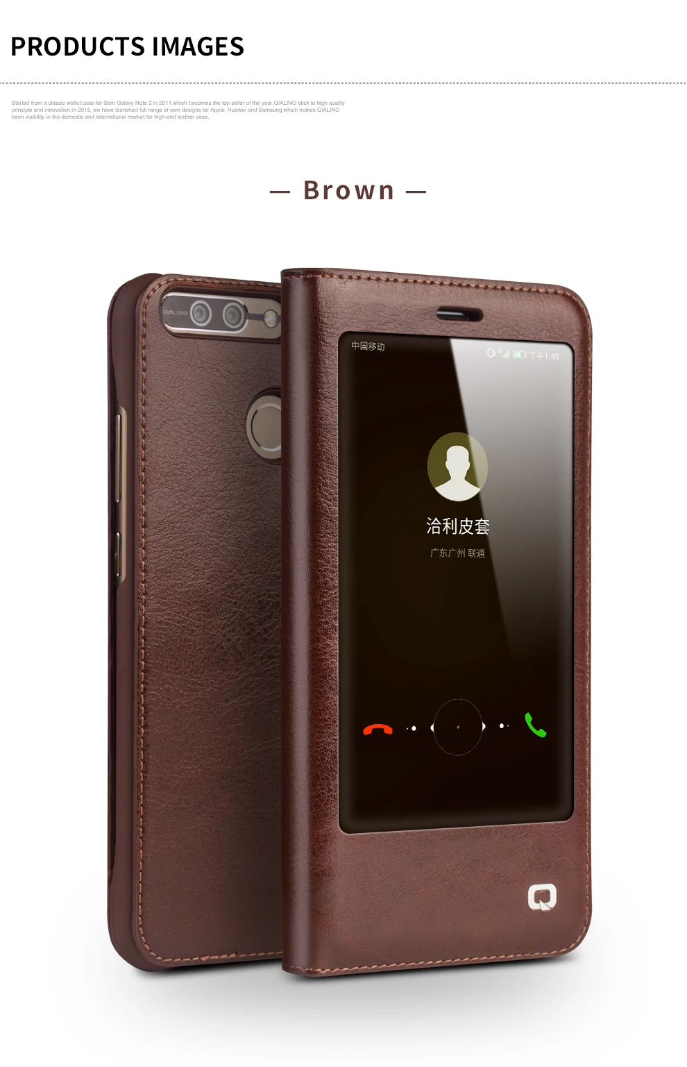 Роскошный чехол QIALINO для huawei honor v9, чехол из натуральной кожи для huawei honor V9, Ультратонкий флип-чехол с функцией сна