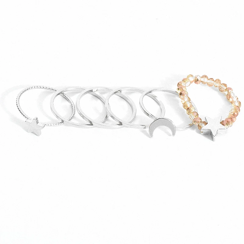 Женский набор колец на фаланги ручной работы бохо кольца золотистого цвета в