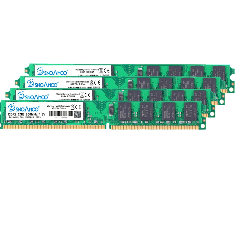 SNOAMOO Новый настольный компьютер DDR2 2 Гб ARM 667 МГц PC2-5300S 240 Pin 800 Φ 1 ГБ 4 DIMM для Intel