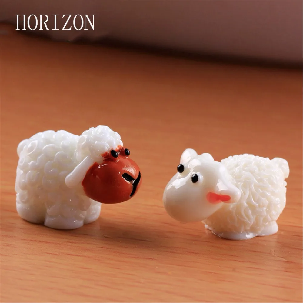 2 pcs/ Set kawaii sheep Swan fairy home micro garden decoration moss doll house ornaments miniature/terrarium DIY accessories | Дом и сад