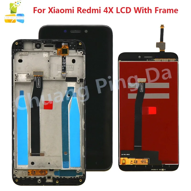 ЖК дисплей с сенсорным экраном и дигитайзером в сборе для Xiaomi Redmi 4X рамкой замены