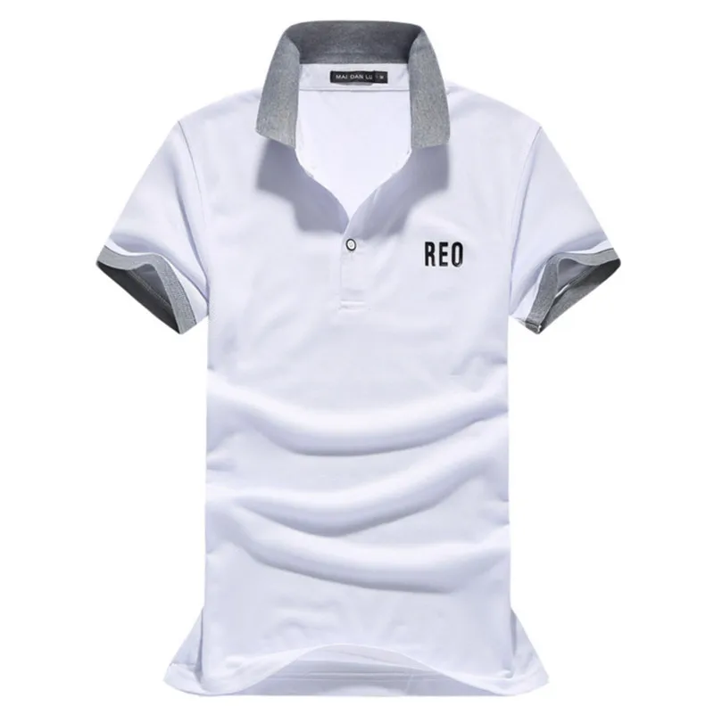 Мужская футболка поло красная Однотонная с коротким рукавом лето 2019|camisa polo|polo