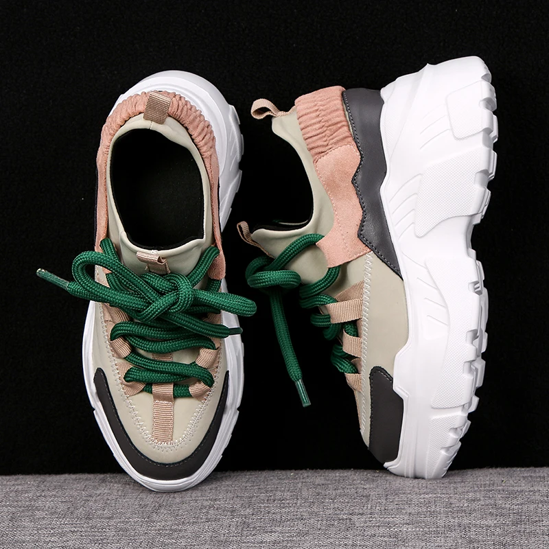 

Women Sneakers High Heels 2021 Ladies Casual Shoes Women Wedges platform Shoes Women Chaussure Femme Slimming Shoes