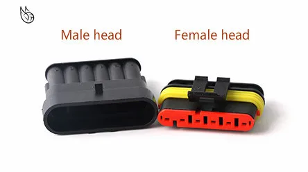 

6Pins Way Car Motorcycles Waterproof Electrical Connector Plug With Wire