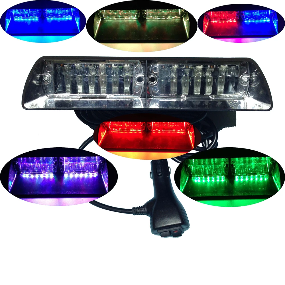 

HEHEMM 12 LED Strobe Warning Light Emergency Flash Lamp Windshield Sucker Light
