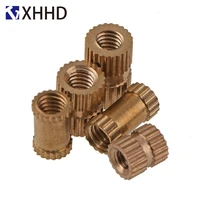 m4 m5 m6 copper inserts double pass brass knurl nut round thread nutsert injection molding embedded fastener idhod