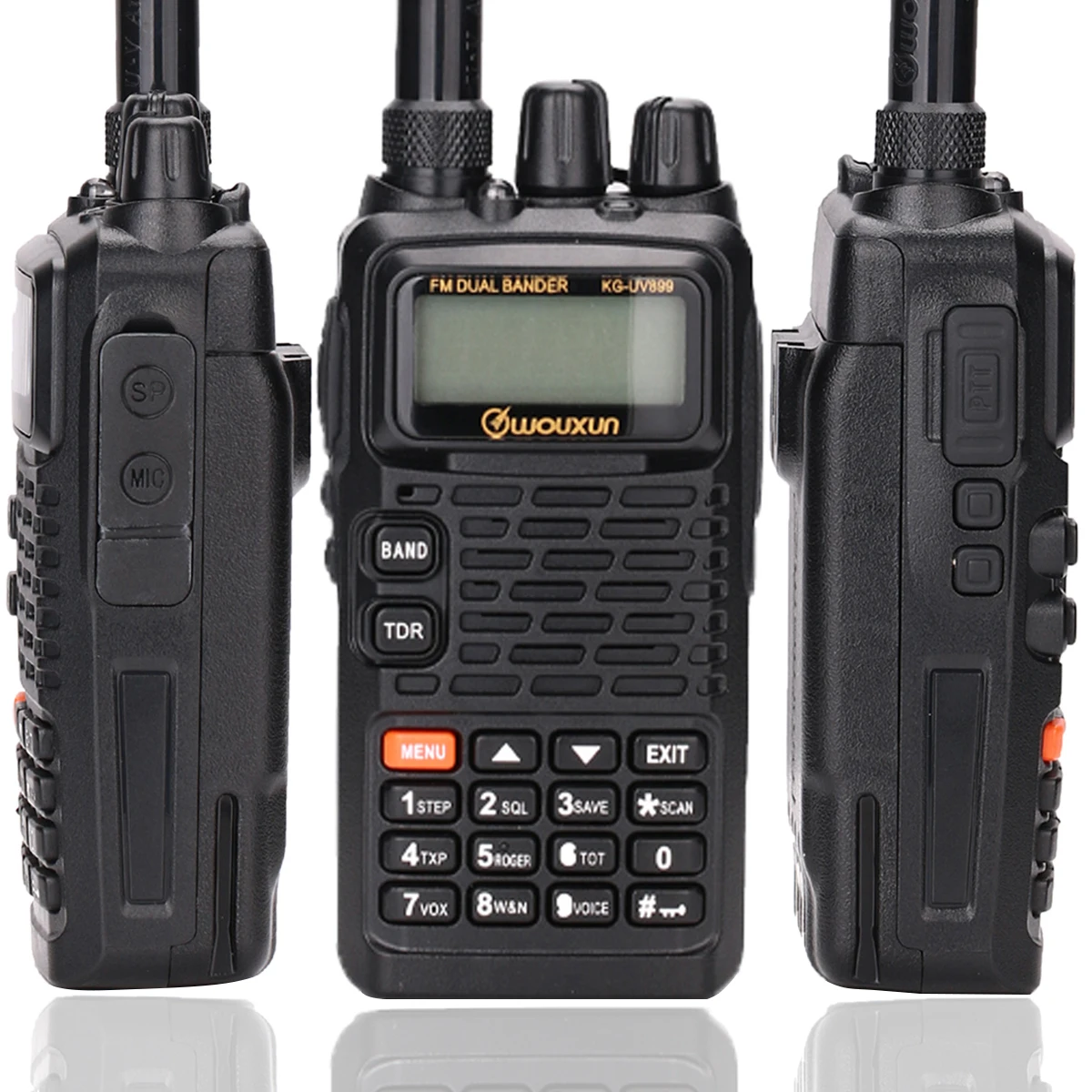 WOUXUN KG-UV899 двухдиапазонный двухсторонний радиоприемник с аккумулятором 1700 мАч, fm-приемопередатчик, рация UHF VHF, радиоприемник