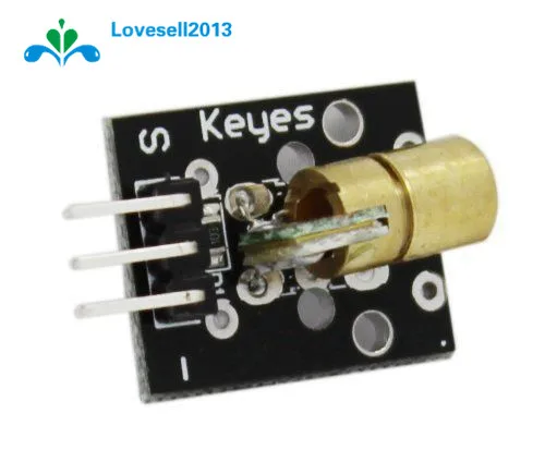 

2 PCS KY-008 650nm Laser sensor Module 6mm 5V 5mW Red Laser Dot Diode Copper Head for Arduino