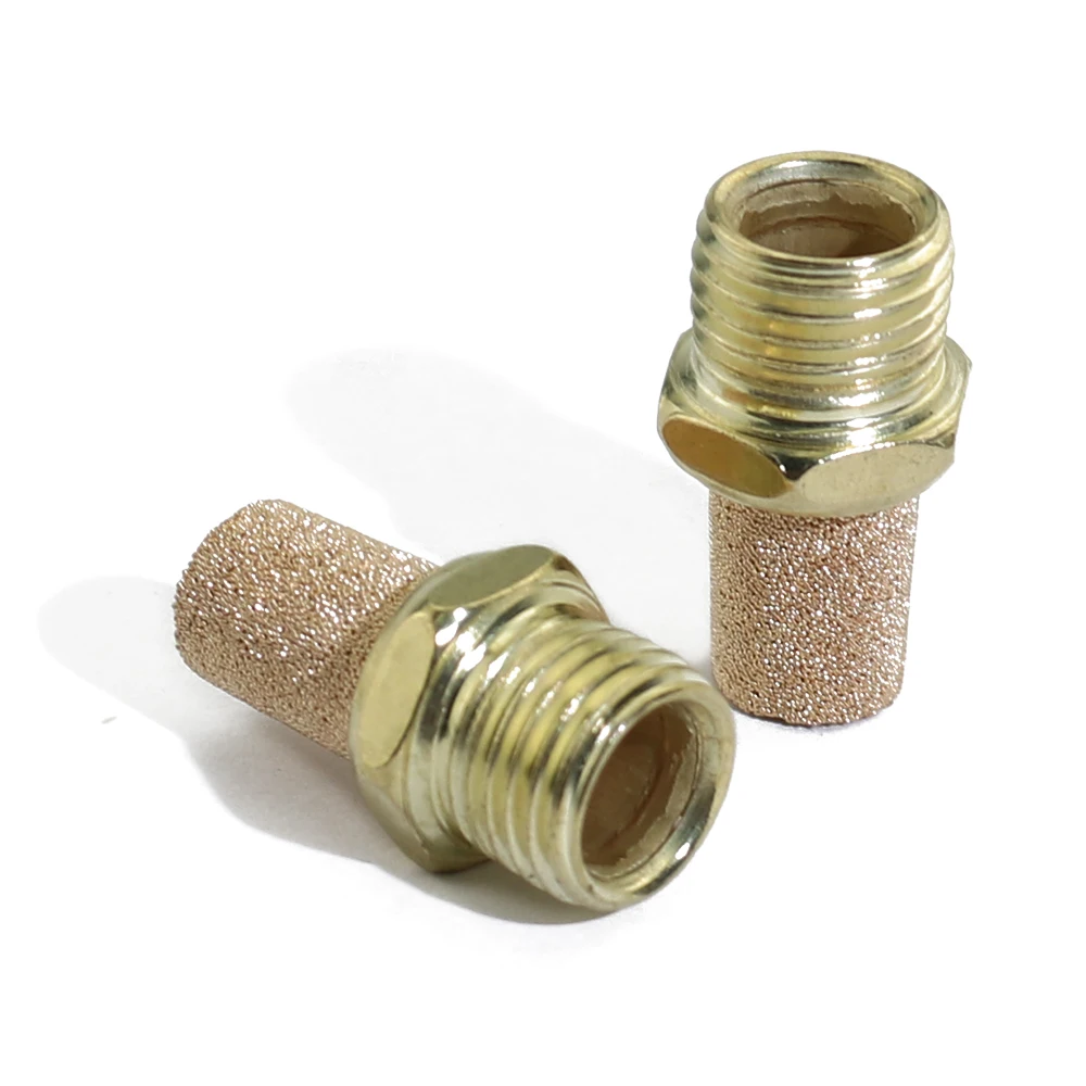 Медный фитинг M5 1/8 &quot1/4&quot 3/8 &quot1/2&quot Пневматический латунный для глушителя
