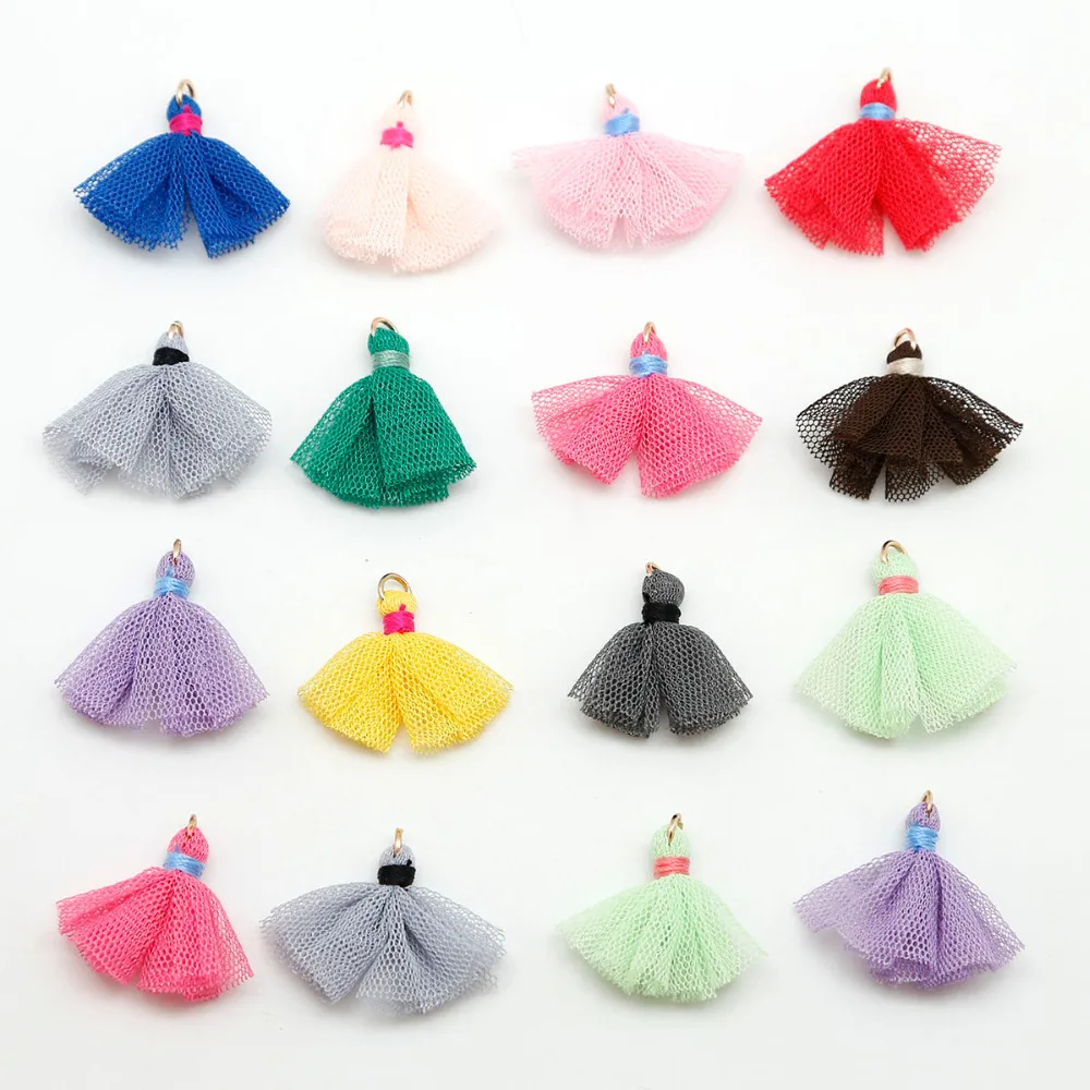 4 шт./лот 30 мм Мини кисточкой Шарм ожерелье серьги брелок сумка Одежда DIY для