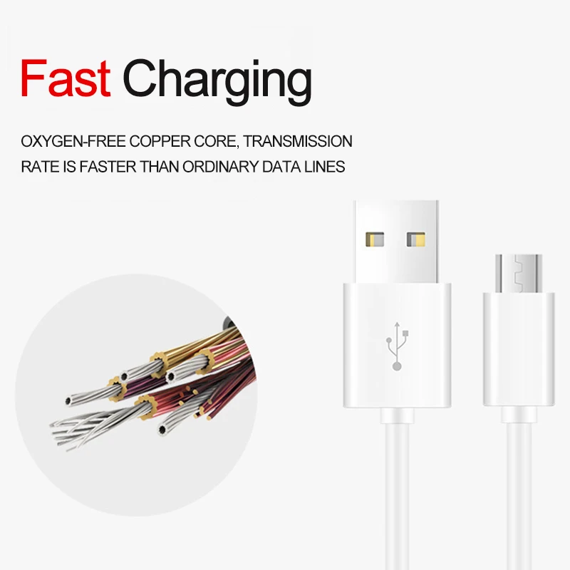 Телефонный Кабель USB 2 0 для быстрой зарядки и передачи данных длина 1 м 3 5 В