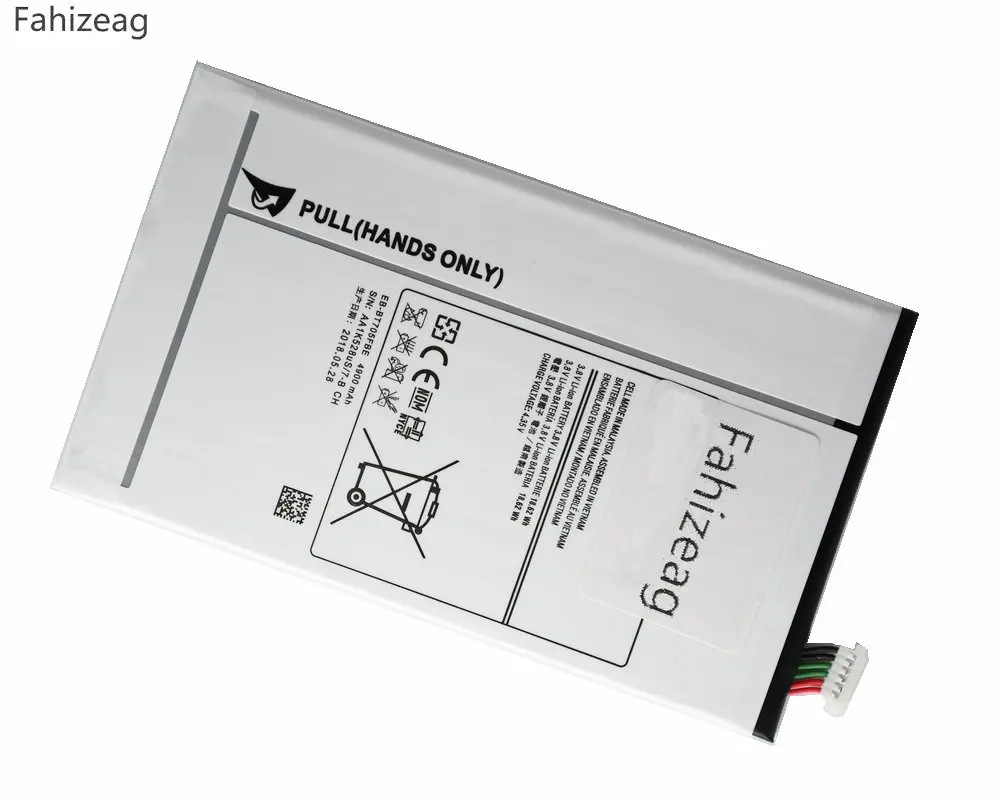 Fahizeag 2 шт. 4900 мАч сменный планшетный аккумулятор EB BT705FBE/EB BT705FBC для Samsung Galaxy Tab S 8 4 SM